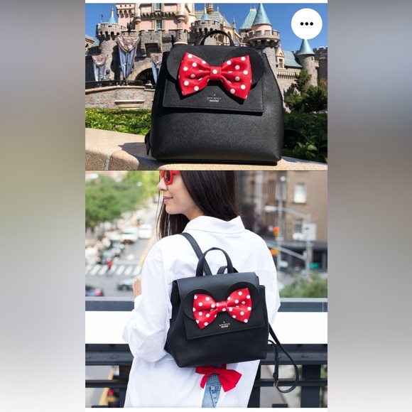 Set of 2 bags, Kate Spade Minnie Mouse Neema Backpack + Crossbody/Shoulder Bag - Picture 5 of 17
